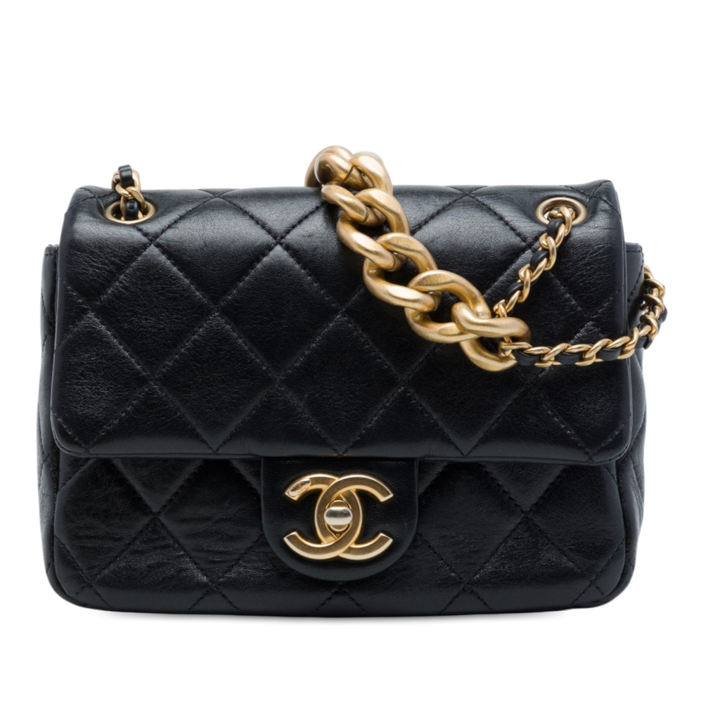 Pre-Loved Chanel Mini CC Quilted Calfskin Multi Chain Single Flap